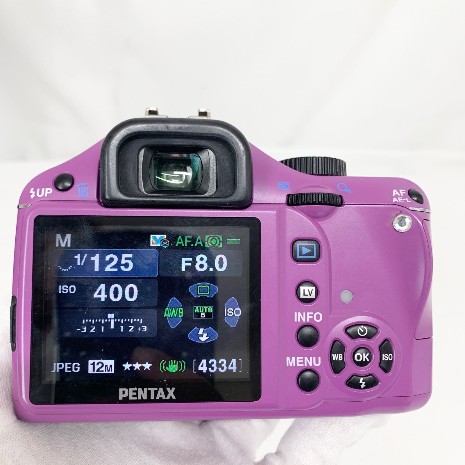 中古】PENTAX ペンタックス K-X パープル レンズ/かばんセット M80715