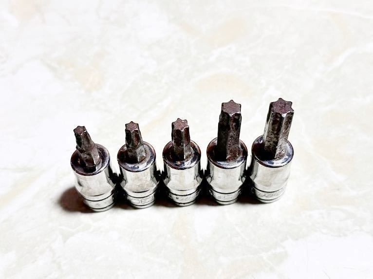 Snap-on スナップオン 3/8 TORX トルクス ソケット レンチ 5本セット FTX ハンド ツール 自動車 整備 工具
