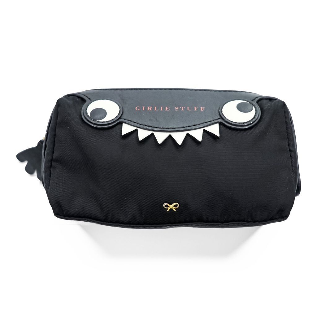 ANYA HINDMARCH コスメ ポーチ GIRLIE STUFF MONSTER EYES アイズ ブラック
