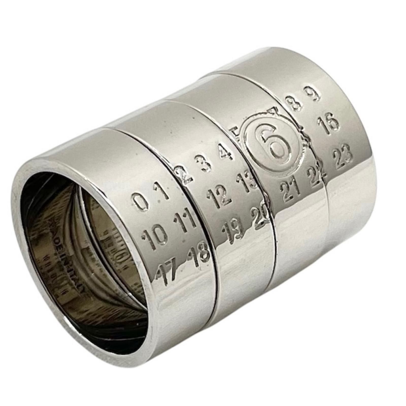 【中古】MM6(Maison Margiela) | エムエムシックスメゾンマルジェラ　25AW STACKED NUMERIC RING POLISHED PALLADIO　リング・指輪 SM7UQ0113 P8754 シルバー【尾張小牧店】 中古】MM6(Maison Margiela) | エムエムシックスメゾンマルジェラ 25AW
