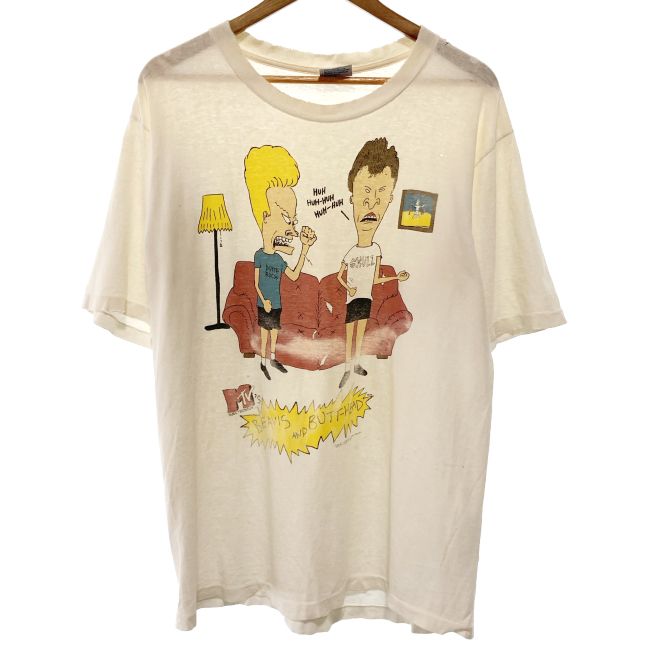 【中古】　AllSport　Tシャツ　90s vintage　90年代　OLD　半袖　トップス　クルーネック　Beavis and Butt-Head　プリント　USA製　古着　/1590