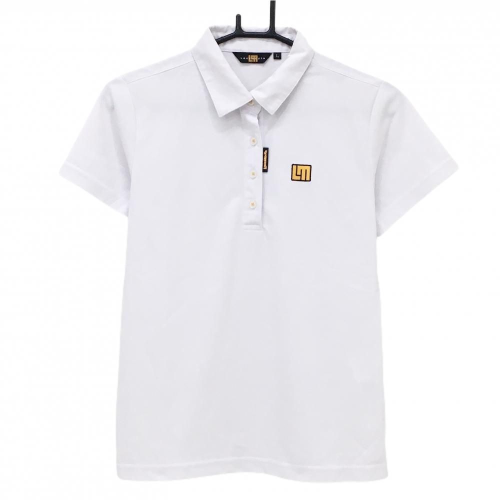 Callaway ラウドマウス/ ホワイト ポロシャツ 3Lサイズ中古品 ラウドマウス 半袖ポロシャツ 白 ロゴ刺しゅう レディース L ゴルフ