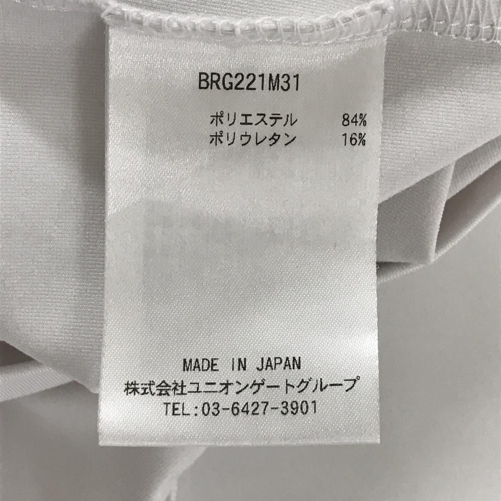 ブリーフィング 半袖ポロシャツ 白 ボタンダウン 胸ロゴ メンズ M