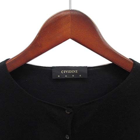 美品　CIVIDINI　カシミヤ100ロングジップカーディガン 42 ベージュ系 チヴィディーニ CIVIDINI シルク カシミヤ ニット カーディガン