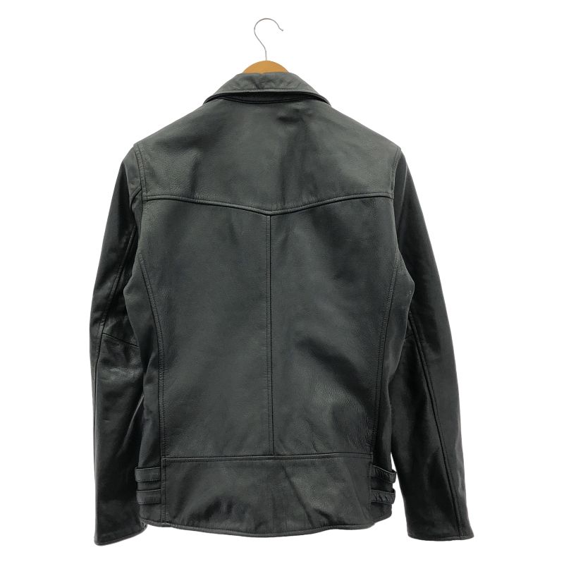 中古】LHP レザーライダースジャケット ヤギ革 ブラック サイズM