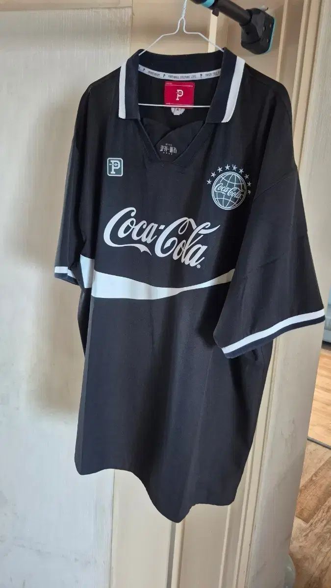 OVER THE PITCH X コカコーラ S/S ジャージ ブラック XL