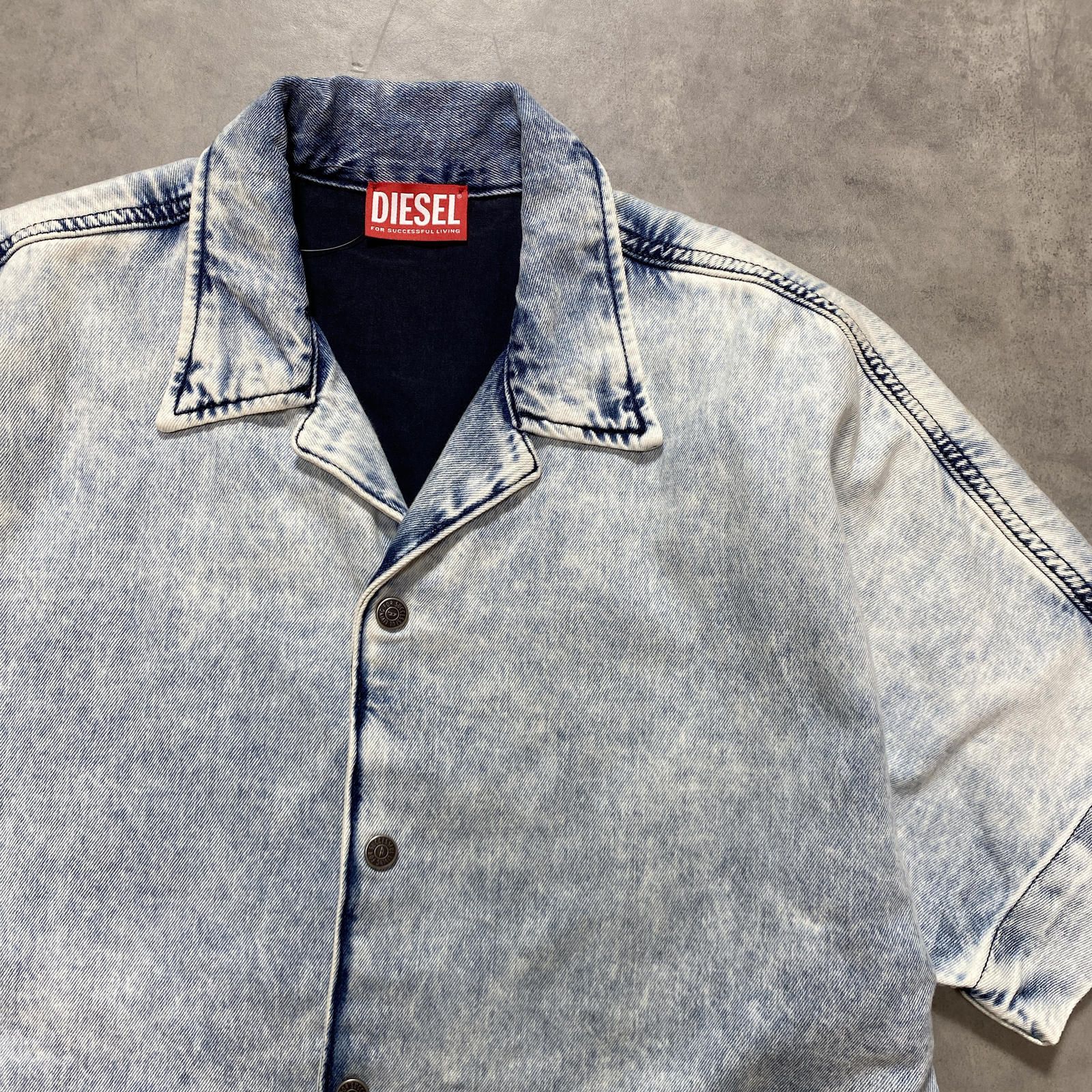 GQ6154◇DIESEL : D-NABIL‐S スナップボタン デニムシャツ◇S