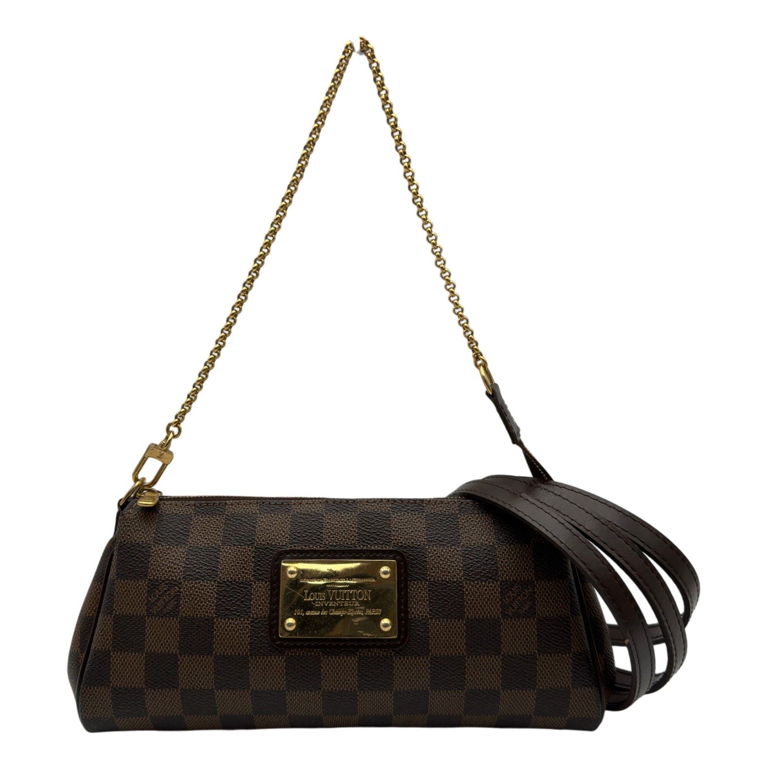 ルイ・ヴィトン LOUIS VUITTON エヴァ N55213 ブラウン ダミエ/レザー レディース ハンドバッグ