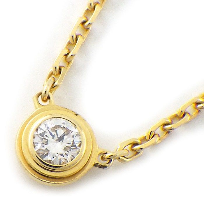 カルティエ Cartier ネックレス ダムール XS ディアマン レジェ B7224517 1ポイント ダイヤモンド 0.04ct K18YG 【中古】