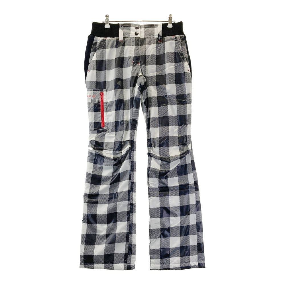 サイズ：L FILA GOLF フィラゴルフ 中綿パンツ チェック柄 ブラック系 [240101716425] ゴルフウェア レディース ストスト