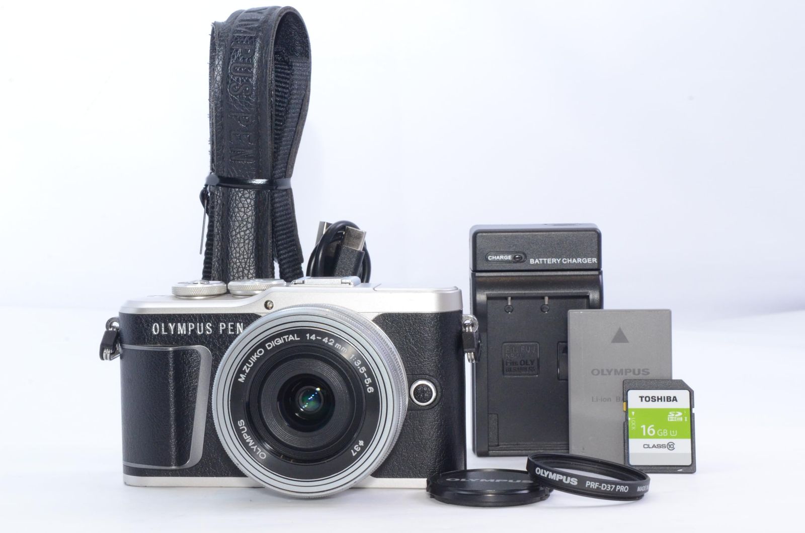 OLYMPUS PEN E-PL9 レンズキット ブラック 動作確認済・液晶擦れ・16GB付