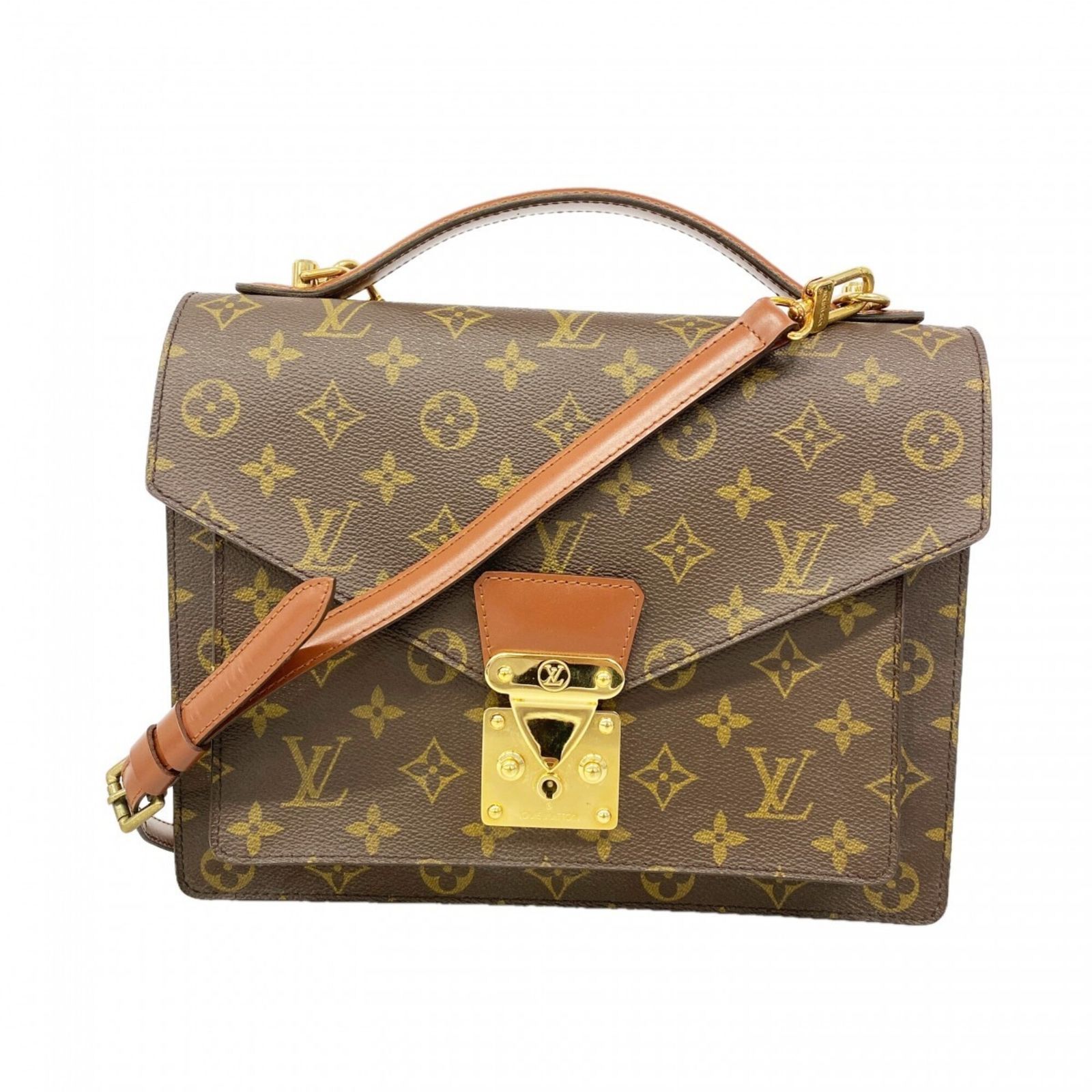 ルイ・ヴィトン(Louis Vuitton) ルイ・ヴィトン ハンドバッグ モノグラム モンソー28 M51185 ブラウン 2wayバッグレディース P3098575