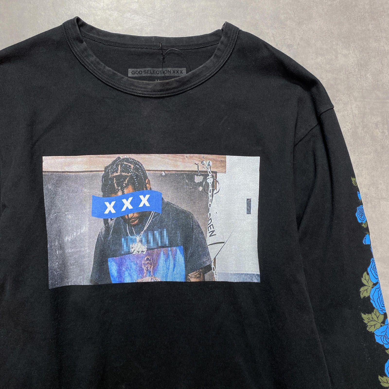 GOD SELECTION XXX トラヴィススコット ロンＴ GQ6160◇GOD SELECTION XXX : L/S Tee◇M◇ブラック ゴッド