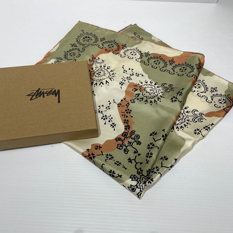 【中古品】 STUSSY ステューシー SILK BANDANA 138965 シルク バンダナ アクセサリー スカーフ 【187-260715-ko-05-tei】