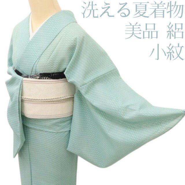 百華❀Y5292◇美品 洗える夏着物 絽 小紋 - メルカリ