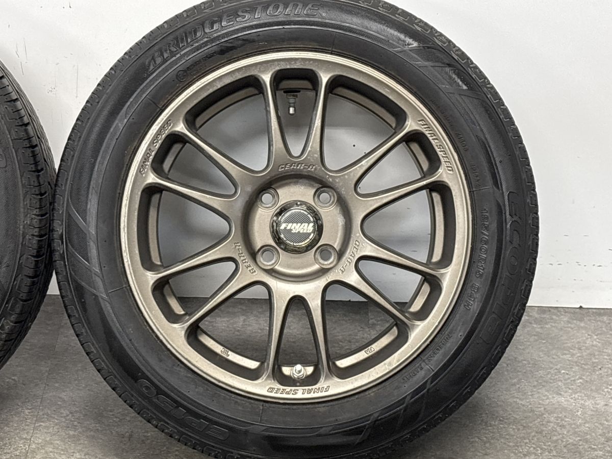 ホイール良好品】ファイナルスピード GEAR-R 15in 6.5J +38 PCD100 185