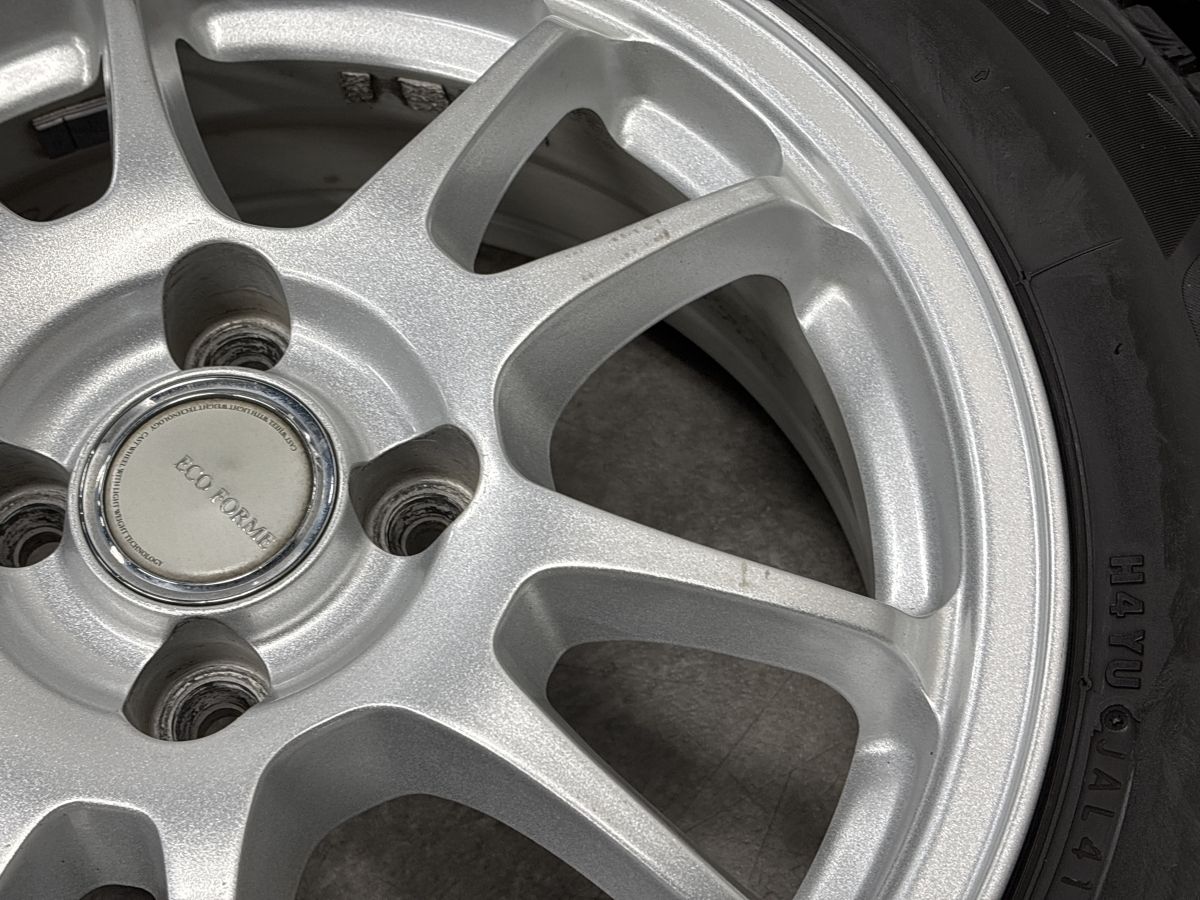 バリ溝 スタッドレス】エコフォルム 15in 6J +45 PCD100 ブリヂストン