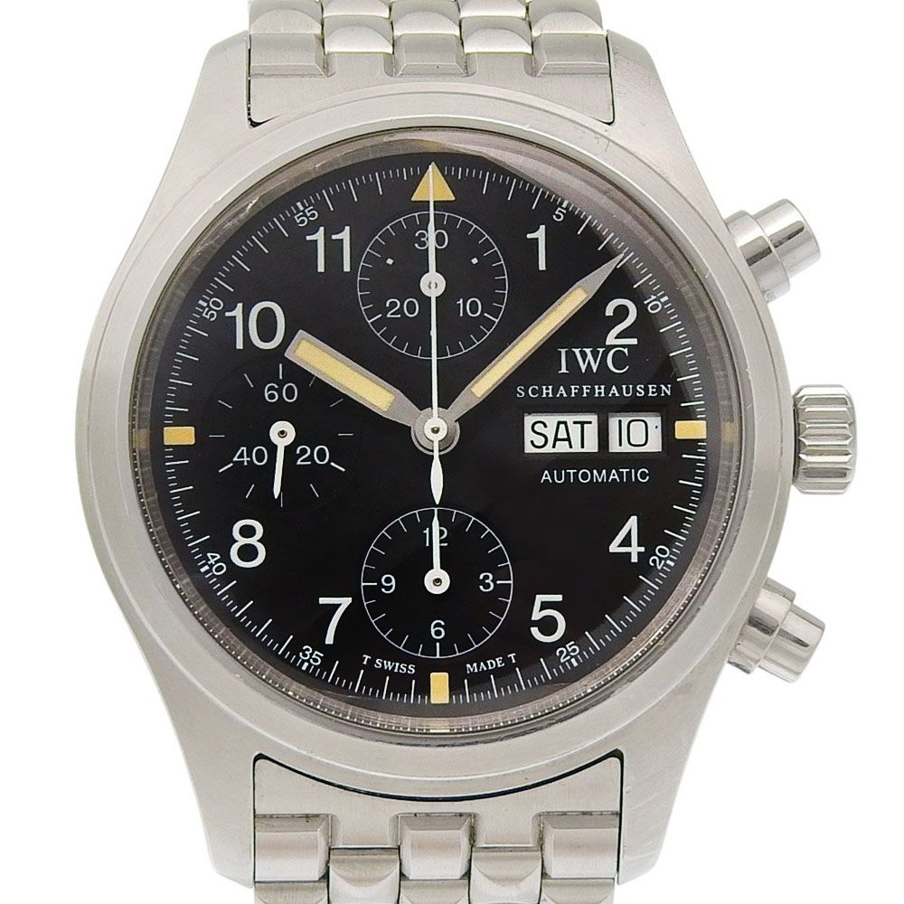 【IWC】インターナショナルウォッチカンパニー メカニカルフリーガー IW370607 ステンレススチール 自動巻き クロノグラフ メンズ 黒文字盤 腕時計 234,000円