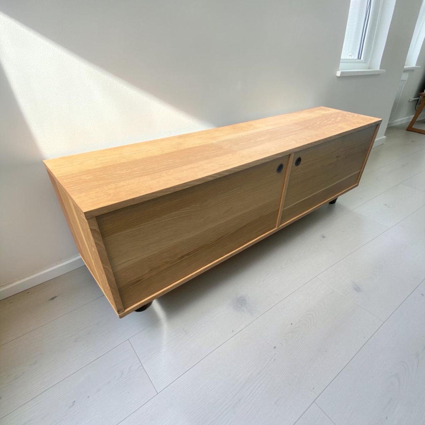 無印良品 MUJI オーク材 AVラック テレビボード ローボード ガラス扉