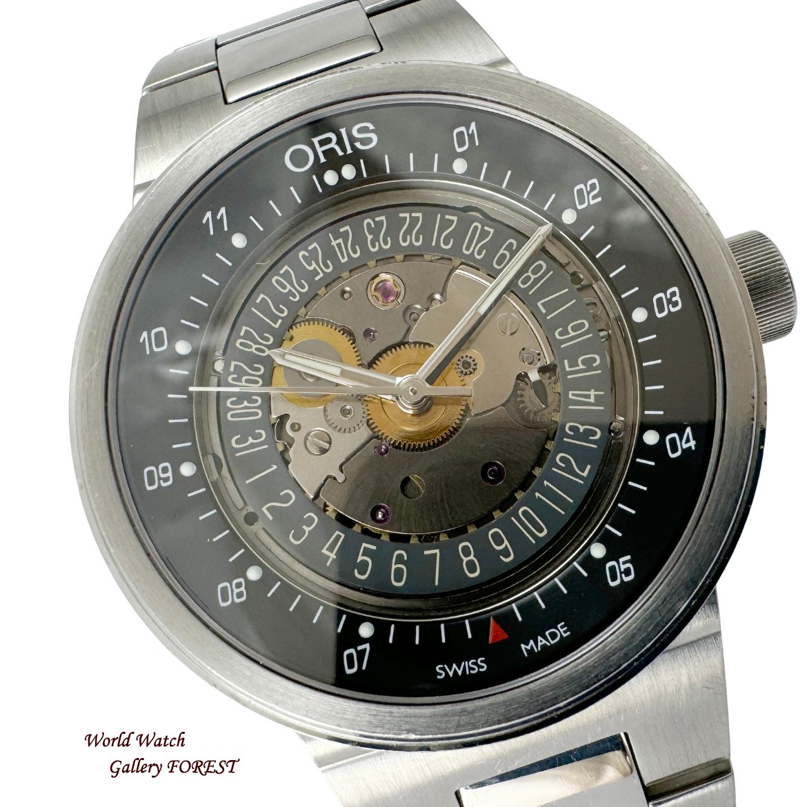 【オリス ORIS☆ウィリアムズ☆エンジンデイト】7560 F1 スケルトン 中古 メンズ腕時計 自動巻き