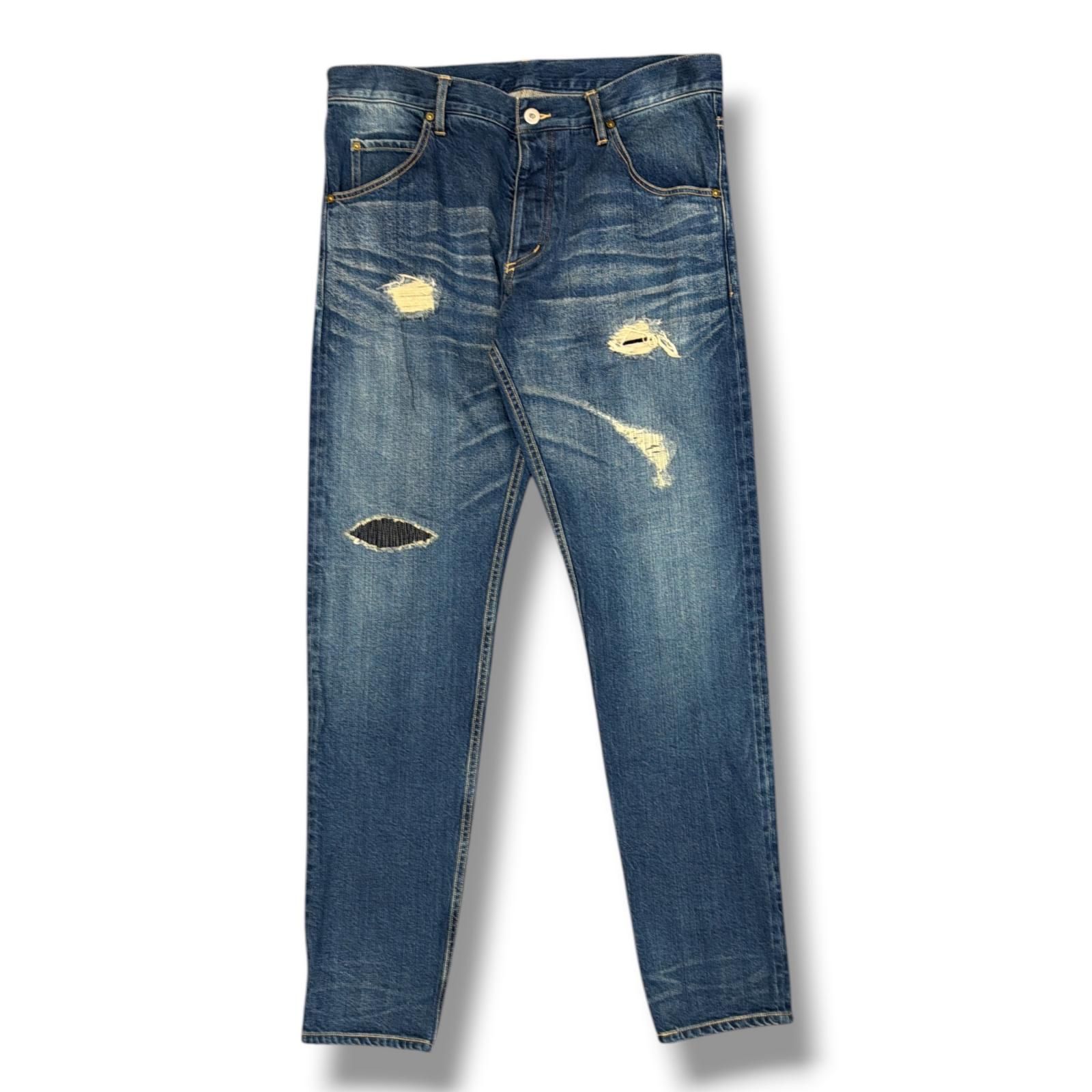参考上代46200円 未使用 wjk tight straight selvedge denim タイト