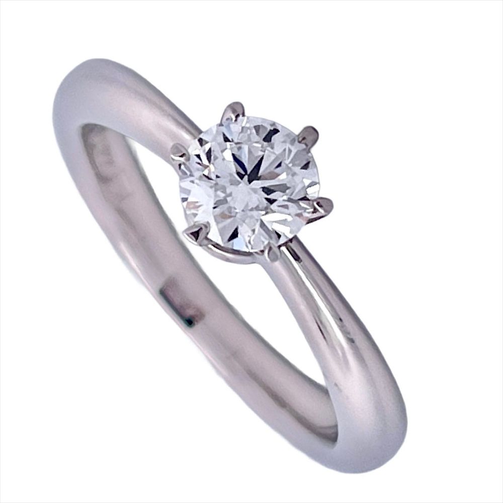 ラザール LAZARE エンゲージメント リング 指輪 ダイヤモンド 0.399ct 約6.5号 Pt900 4.1g プラチナ G/SI1 レディース【中古】
