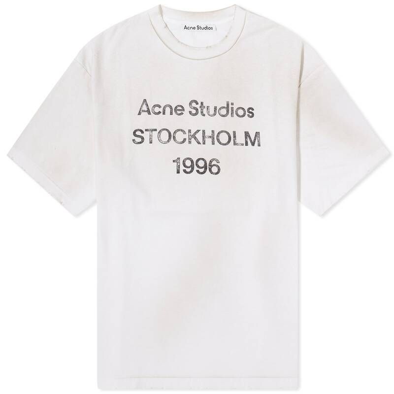 アクネ ストゥディオズ メンズ トップス Tシャツ Acne Studios Exford 1996 TShirt Dusty White ホワイト