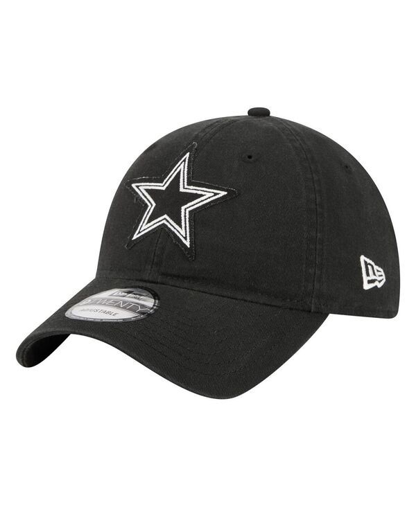 ニューエラ メンズ アクセサリー 帽子 New Era Mens Black Dallas Cowboys Stamp 9TWENTY Adjustable Hat Black ブラック