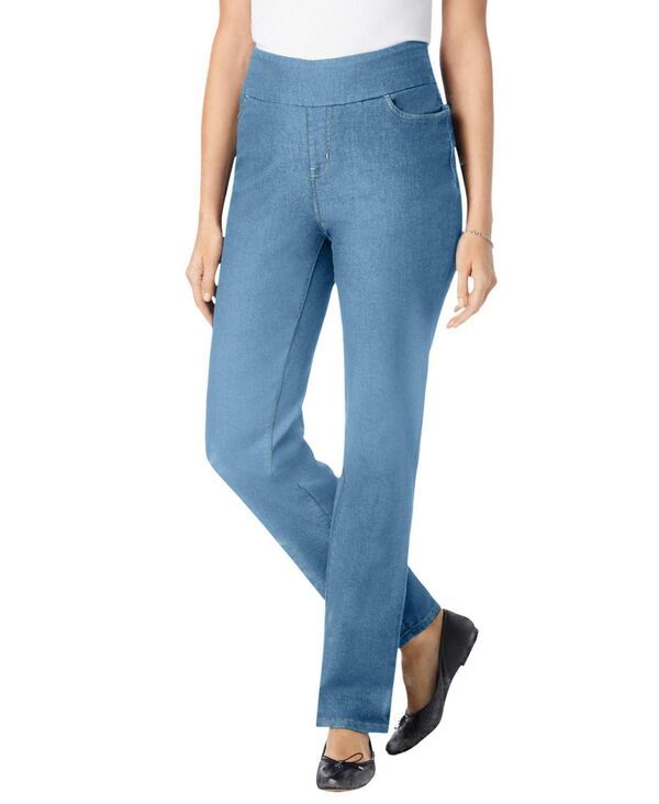 ウーマン ウィズイン レディース ボトムス デニムパンツ デニム ジーンズ Woman Within Womens Within FlexFit PullOn StraightLeg GapFree