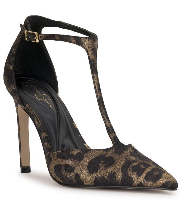 ジェシカシンプソン レディース シューズ パンプス Jessica Simpson Womens Willna TStrap PointedToe Pumps Golden Copper Leopar 15,680円