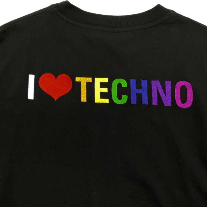 BALENCIAGA I Love Techno 刺繍Tシャツ XS ブラック 【値下げ交渉歓迎