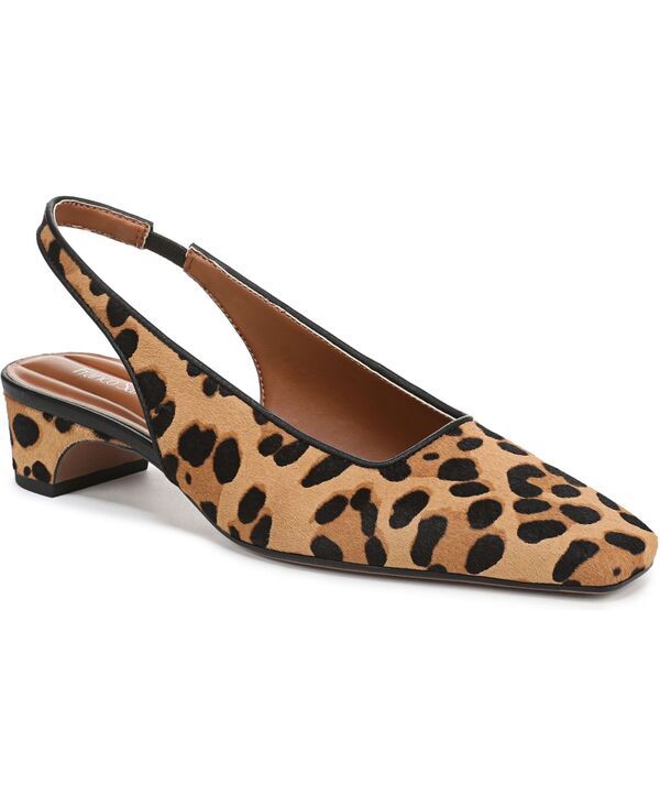 フランコサルト レディース シューズ パンプス Franco Sarto Womens Lyanna Square Toe Slingback Pumps Tan Leopard Print Calf