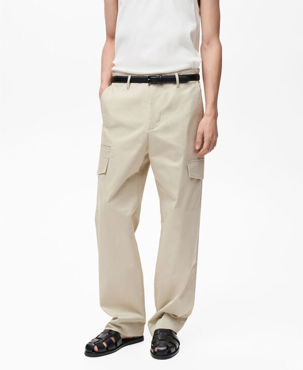 マンゴ メンズ ボトムス カジュアルパンツ MANGO Mens RelaxedFit Pocket Pants Pastel Yellow イエロー