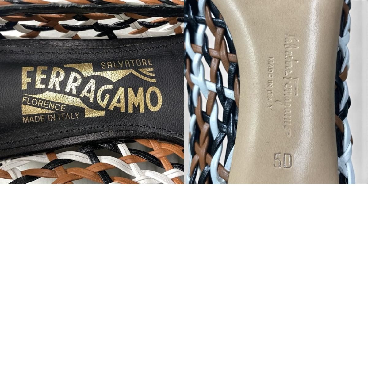 希少★Salvatore Ferragamo フェラガモ ヴァラリボン　メッシュ Salvatore Ferragamo サルヴァトーレフェラガモ ヴァラリボンパンプス