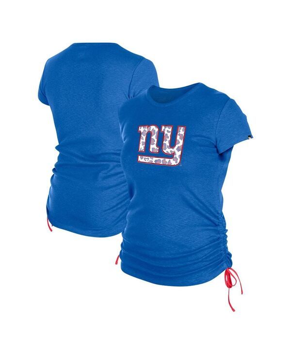 ニューエラ レディース トップス Tシャツ ギャザー New Era Womens Royal New York Giants Ruched Side TShirt Royal
