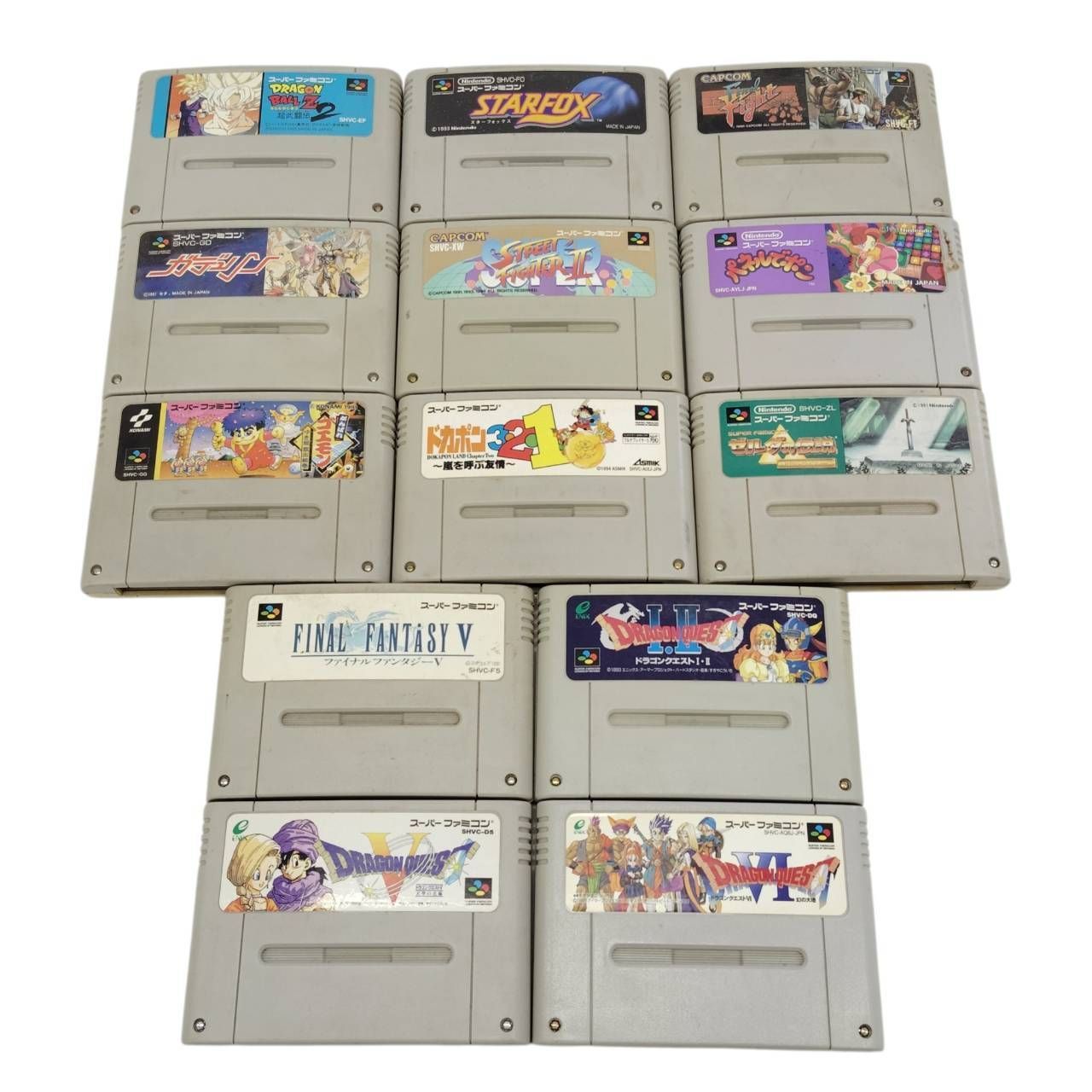SFC ドラゴンクエスト Ⅰ・Ⅱ Ⅴ Ⅵ 他 まとめ売り 13点 ソフトのみ
