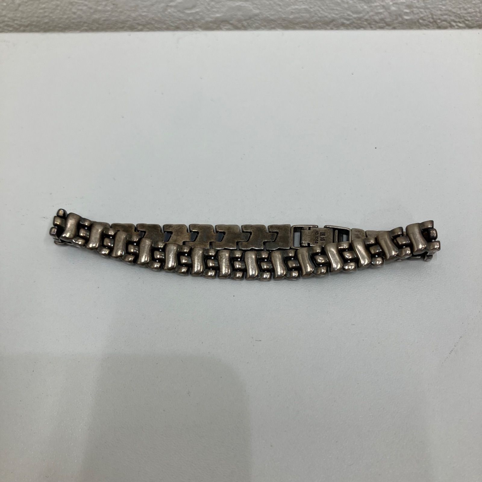 D10253 プラチナ　Pt100　ブレスレット　貴金属　アクセサリー　シルバーカラー　刻印あり