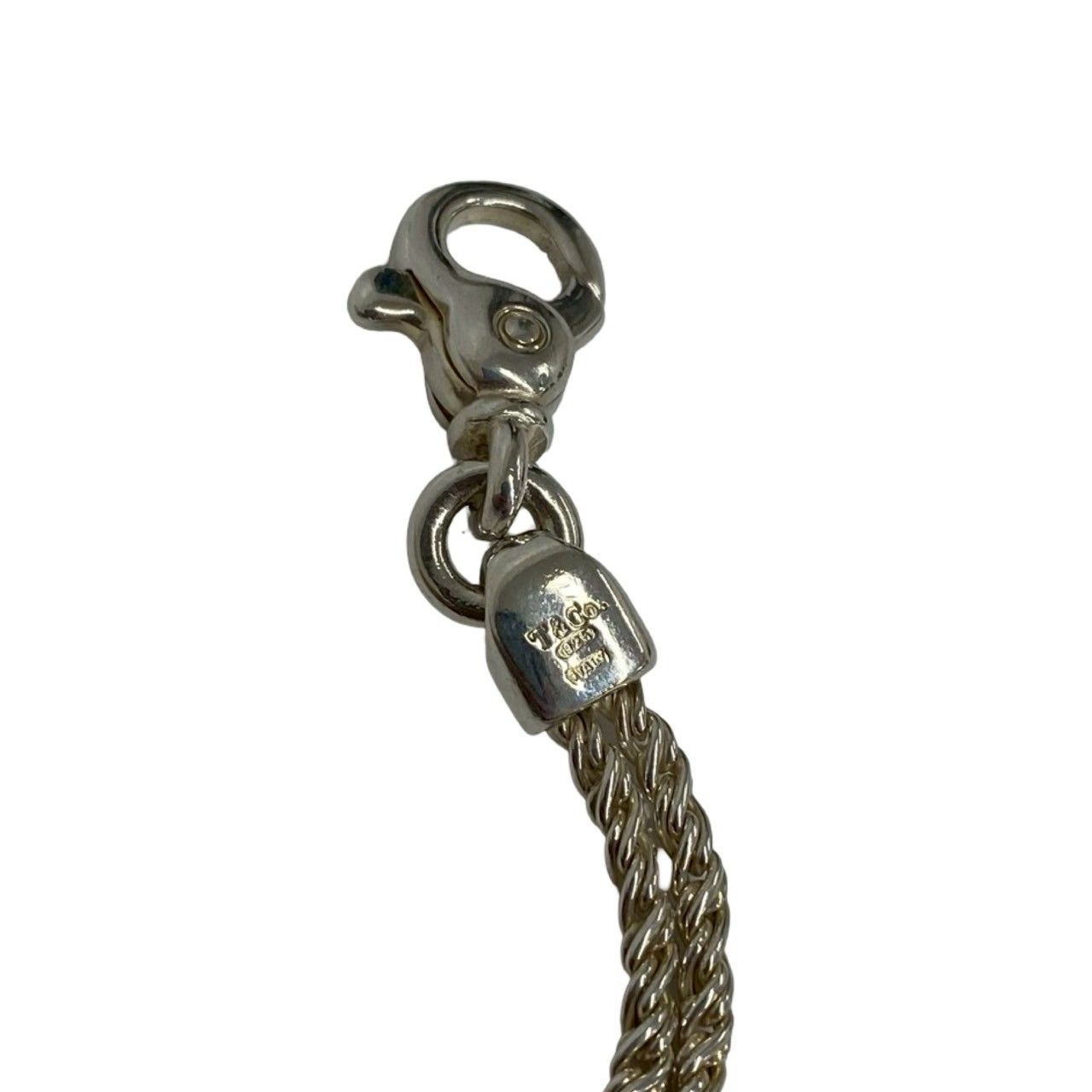 極 美品 TIFFANY&Co. ティファニー センターノット ダブルロープ