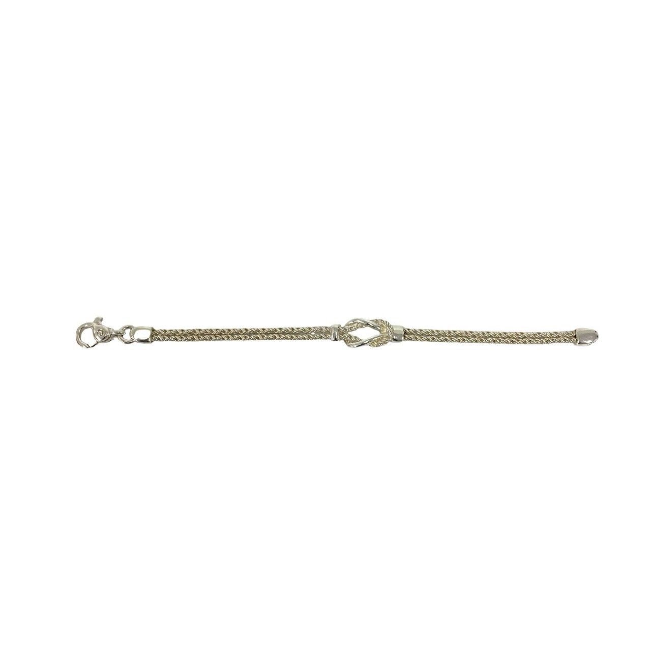 ❷美品ティファニーダブルロープセンターノット シルバー925ブレスレット 極 美品 TIFFANY&Co. ティファニー センターノット ダブルロープ