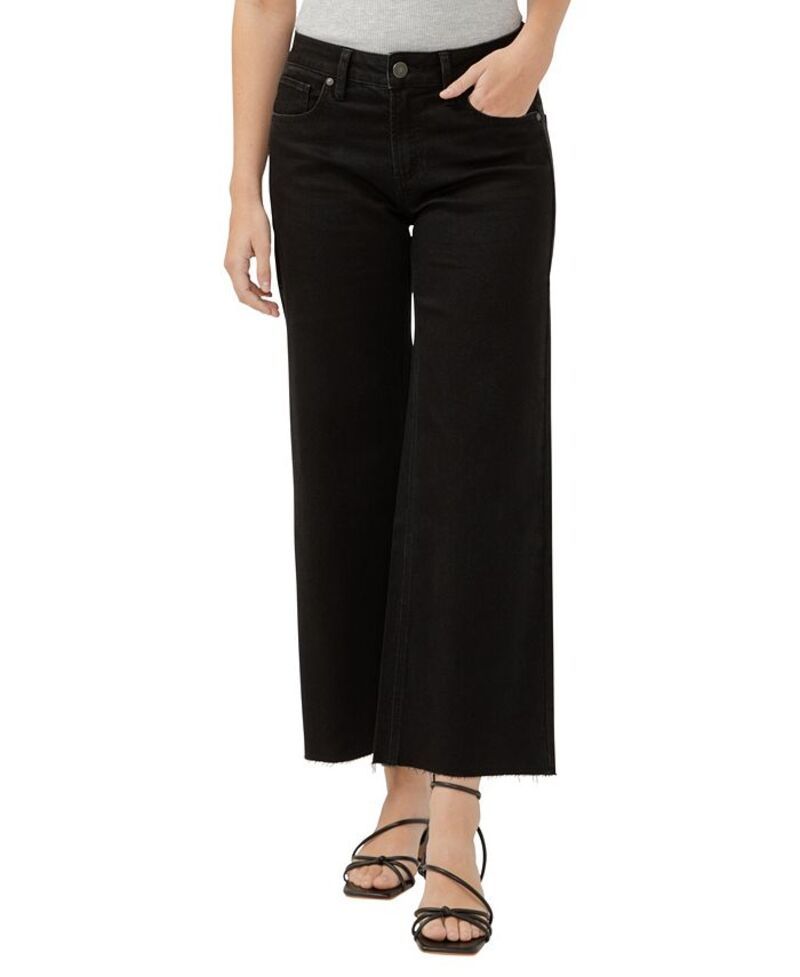 シルバー ジーンズ レディース ボトムス デニムパンツ ワイドレッグ Silver Jeans Co Womens Suki Mid Rise Curvy Fit Wide Leg Jeans Bla