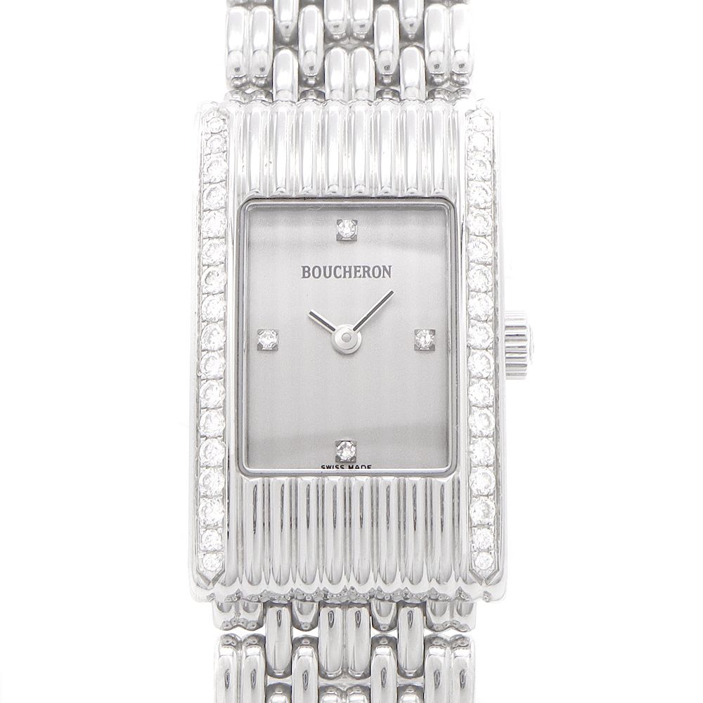 電池交換済 BOUCHERON ブシュロン リフレ 4Pダイヤ ダイヤモンド