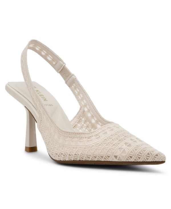 アンクライン レディース シューズ パンプス Anne Klein Womens Ismeralda Pointed Toe Pumps Cream Crochet クリーム