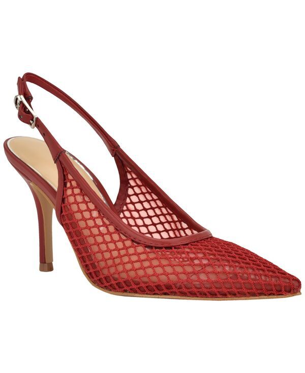 ゲス レディース シューズ パンプス メッシュ GUESS Womens Pandy Mesh Pointed Toe Slingback Stiletto Pumps Red Mesh レッド