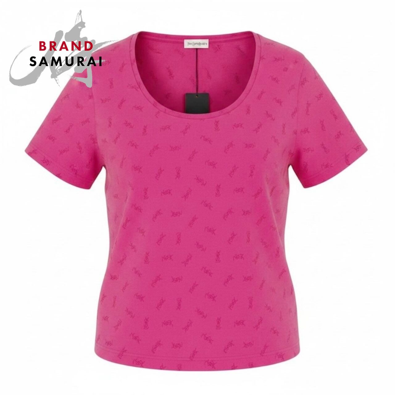 新品未使用 YVES SAINT LAURENT イヴ サンローラン YSLロゴ 半袖Tシャツ カットソー SN50-353 半袖Ｔシャツ レディース A3-00222 新品【中古】