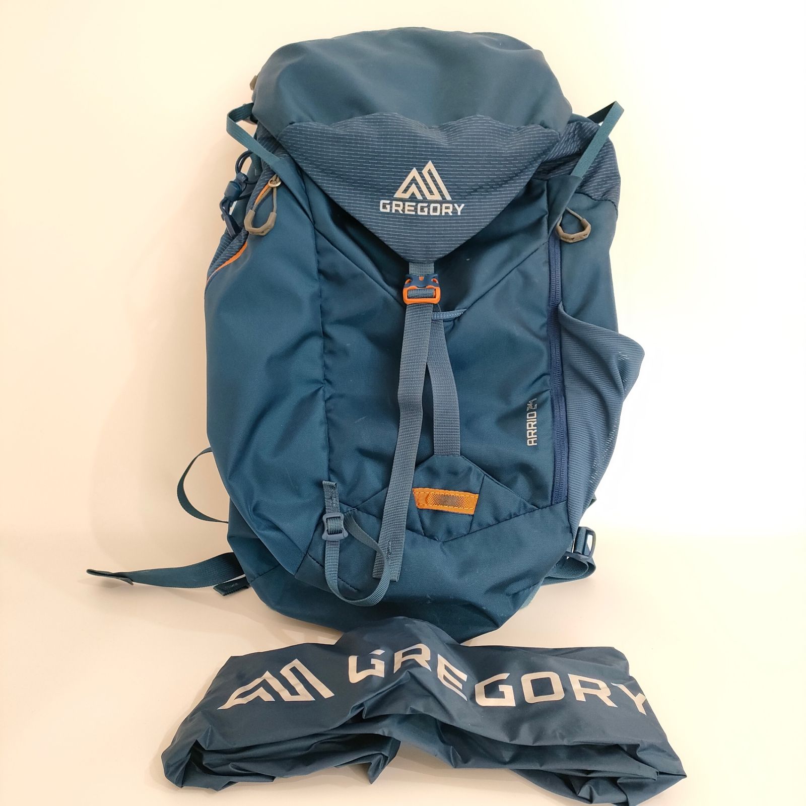 GREGORY グレゴリー リュック ARRIO24 アリオ24 ナイロン ブルー カバー付き サイズ 約50*33*20㎝ 使用感 擦れ傷 現状渡し S1864