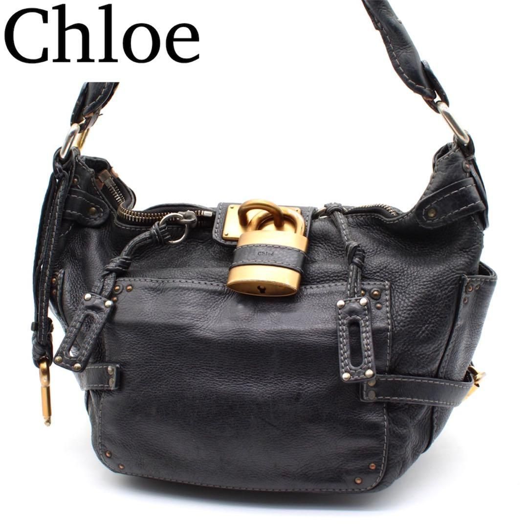 【良品】Chloe パディントン ハンドバッグ トートバッグ レザー ブラック