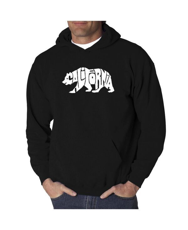 エルエーポップアート メンズ アウター パーカー・スウェット シャツ LA Pop Art Mens Word Art Hooded Sweatshirt California Bear Black