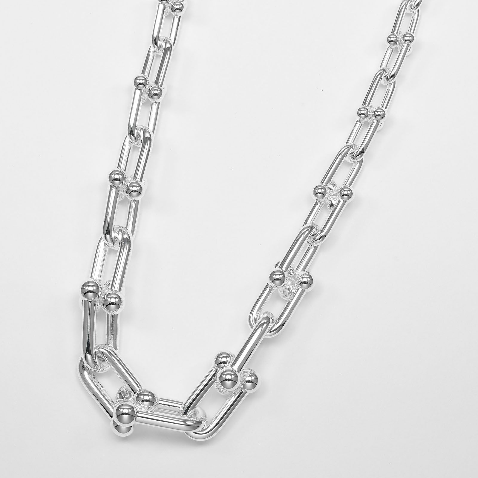 【TIFFANY&Co.】ティファニー ハードウェア グラジュエイテッドリンク シルバー925 レディース 106.4g ネックレス