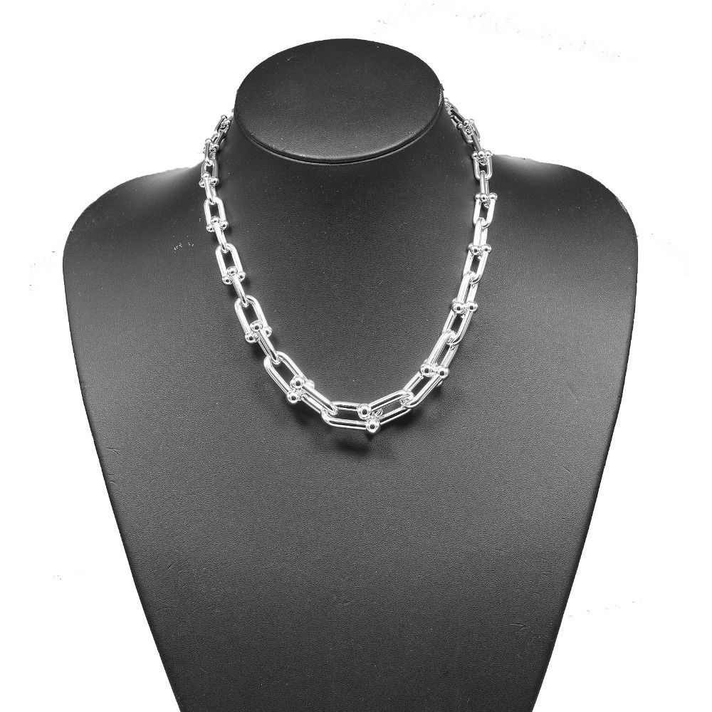 【TIFFANY&Co.】ティファニー ハードウェア グラジュエイテッドリンク シルバー925 レディース 106.4g ネックレス