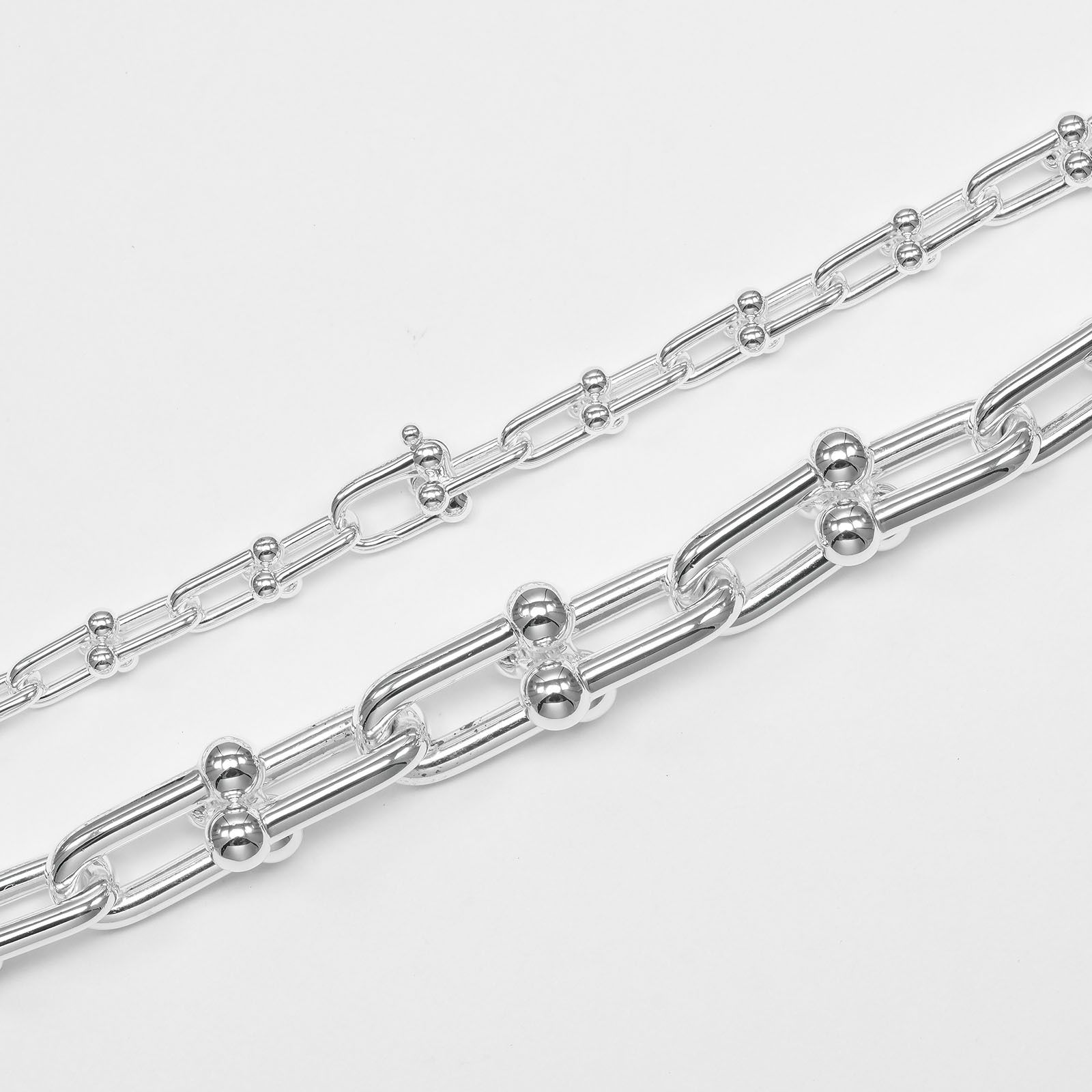 【TIFFANY&Co.】ティファニー ハードウェア グラジュエイテッドリンク シルバー925 レディース 106.4g ネックレス